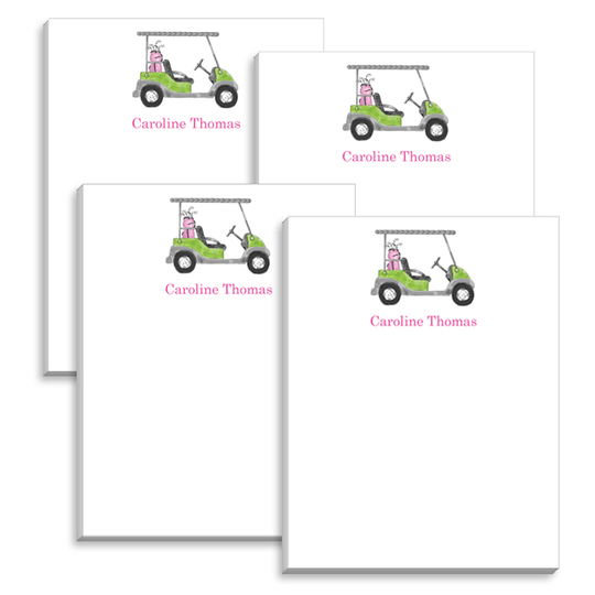 Pink Golf Cart Mini Notepads